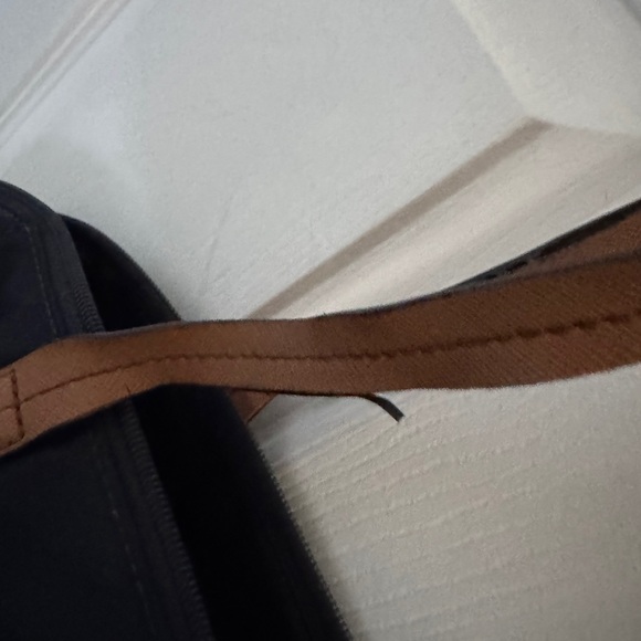 Michael Kors Kelsey Navy Tote with Brown Accents - Picture 4 of 9